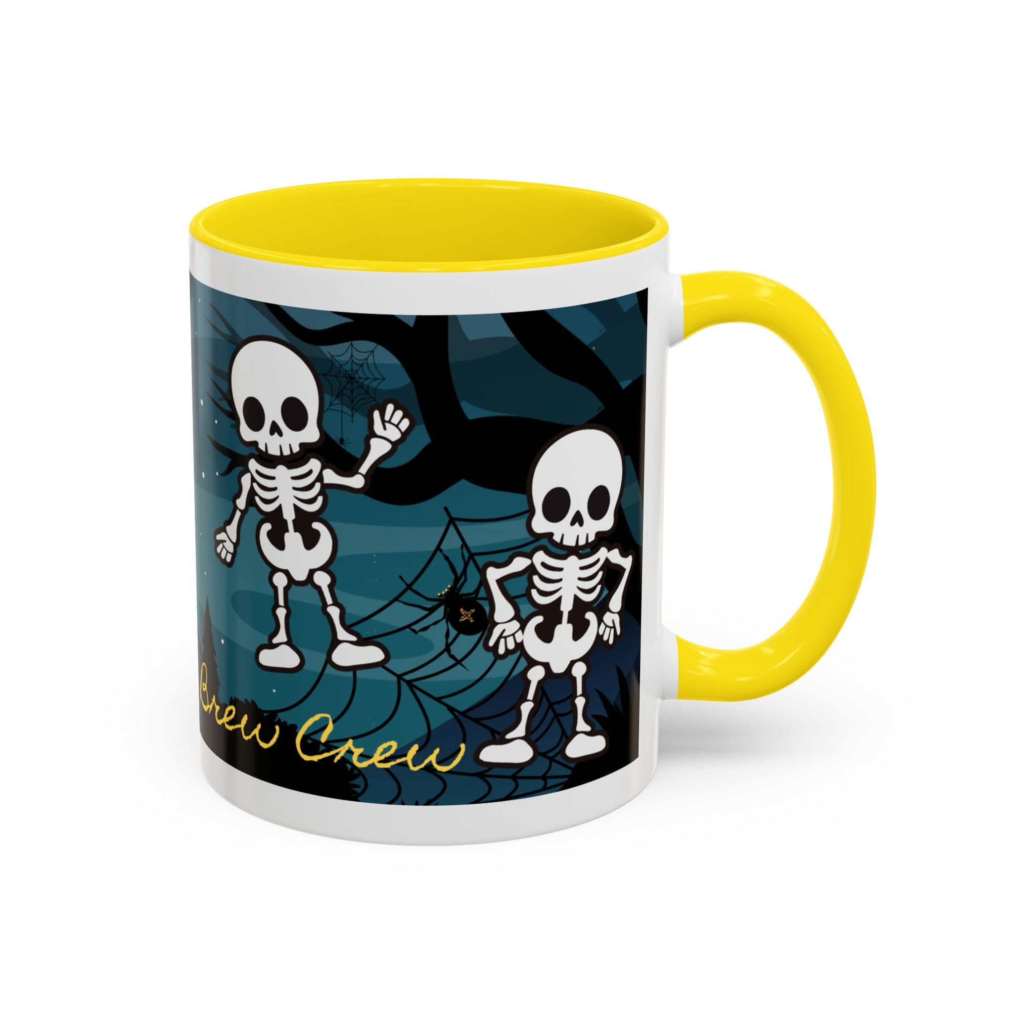 Skeleton Coffee Mug: Spooky Morning Brew Crew, Halloween Gift, Ceramic Cup, Fun Skeleton Design, Unique Coffee Lover Mug