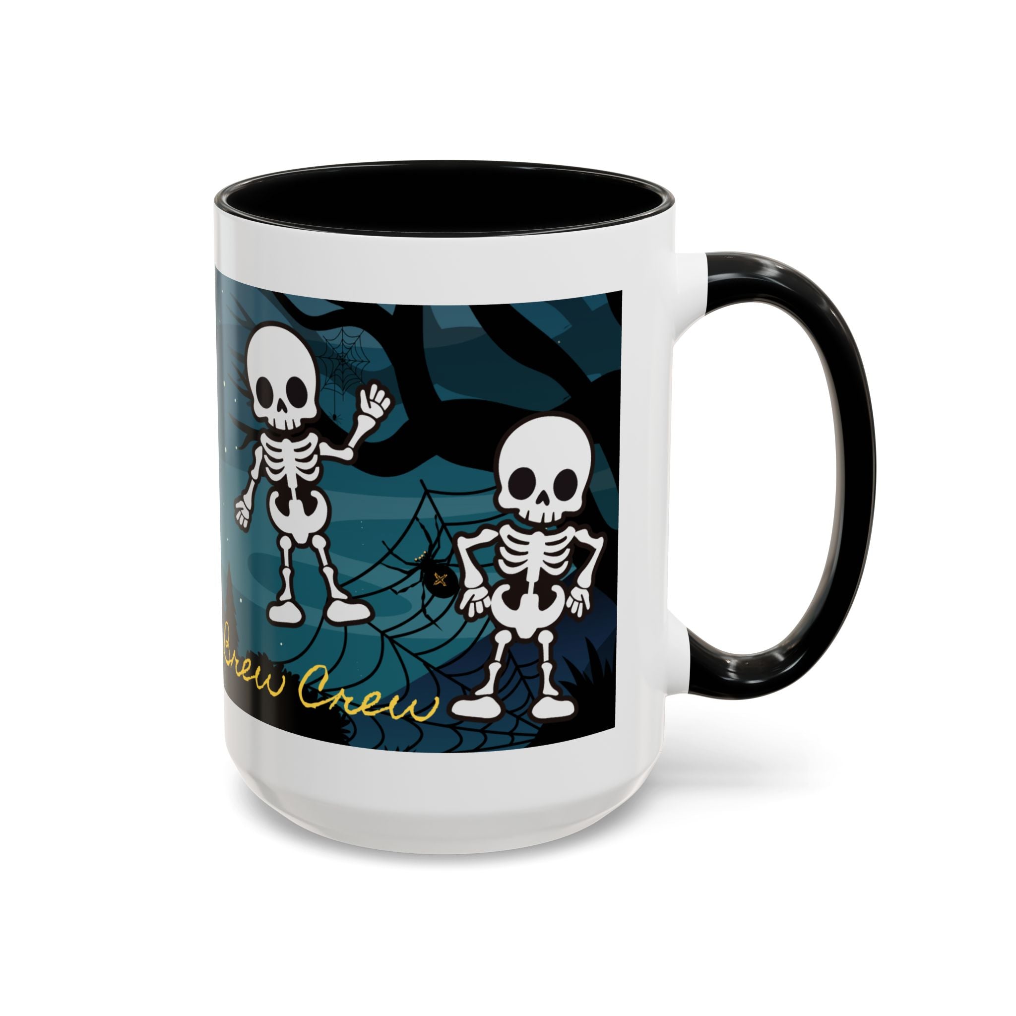 Skeleton Coffee Mug: Spooky Morning Brew Crew, Halloween Gift, Ceramic Cup, Fun Skeleton Design, Unique Coffee Lover Mug