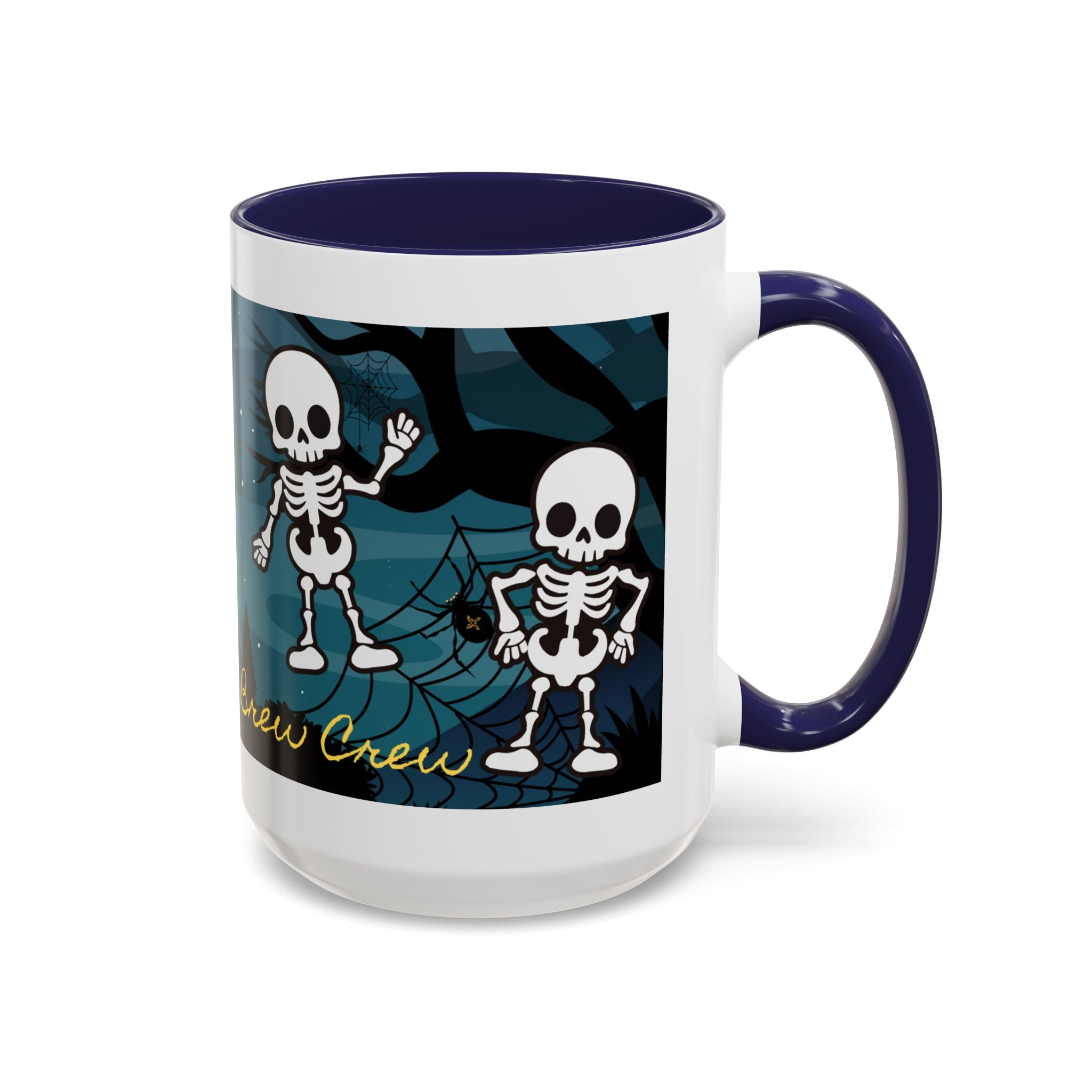 Skeleton Coffee Mug: Spooky Morning Brew Crew, Halloween Gift, Ceramic Cup, Fun Skeleton Design, Unique Coffee Lover Mug