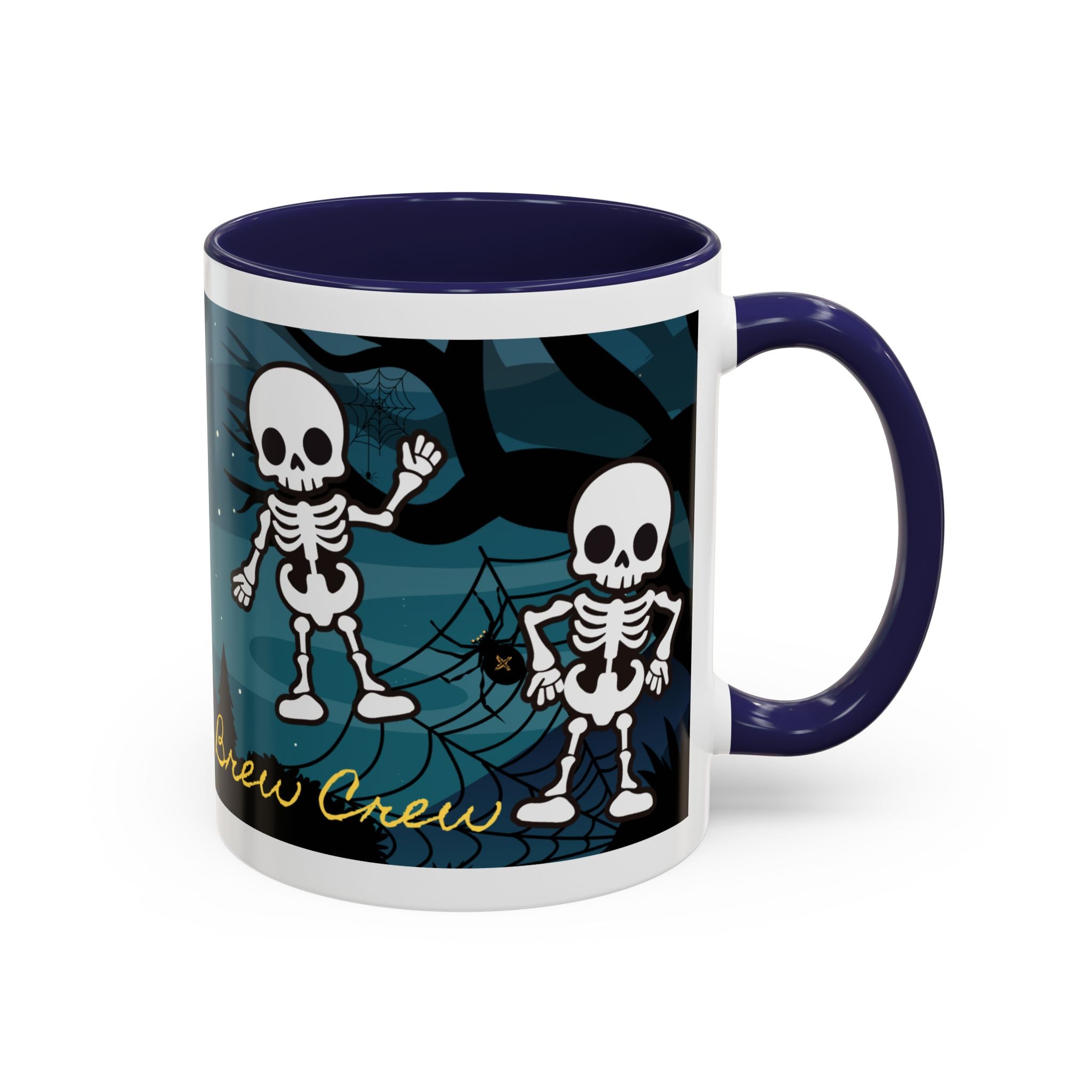 Skeleton Coffee Mug: Spooky Morning Brew Crew, Halloween Gift, Ceramic Cup, Fun Skeleton Design, Unique Coffee Lover Mug