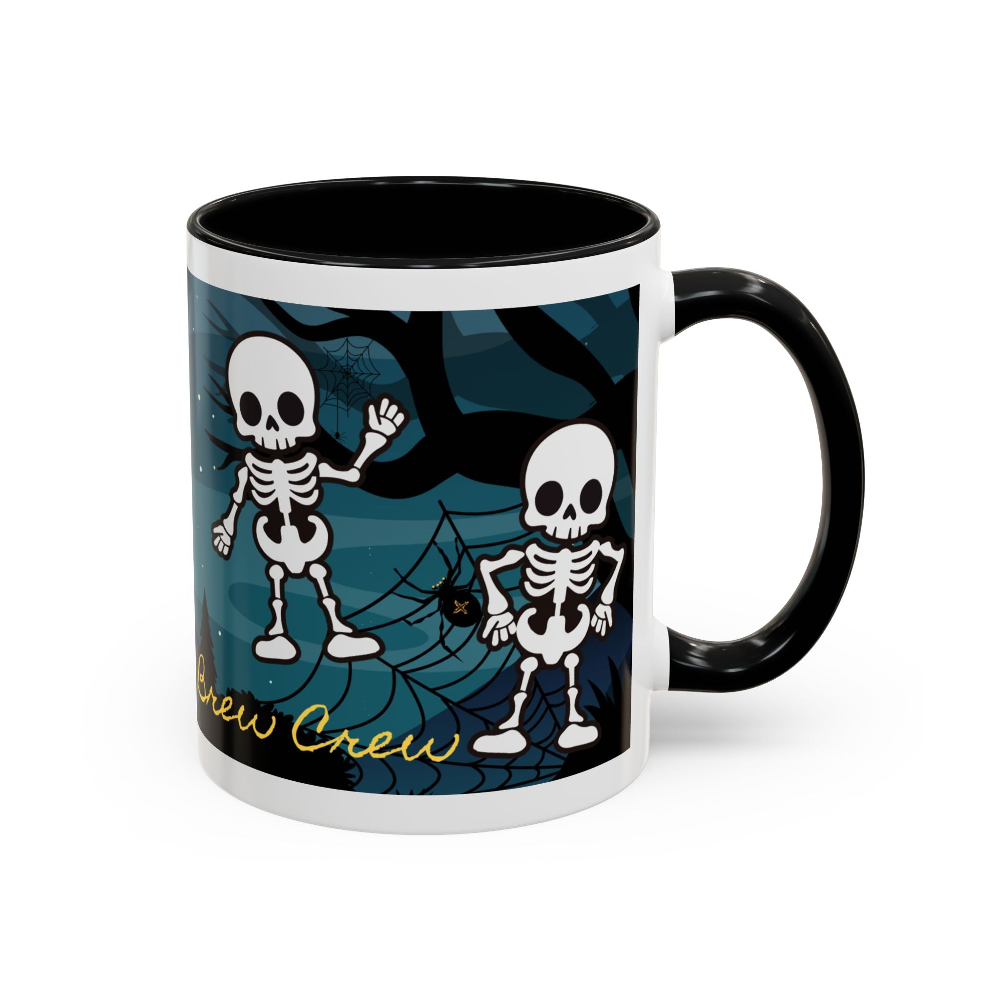 Skeleton Coffee Mug: Spooky Morning Brew Crew, Halloween Gift, Ceramic Cup, Fun Skeleton Design, Unique Coffee Lover Mug