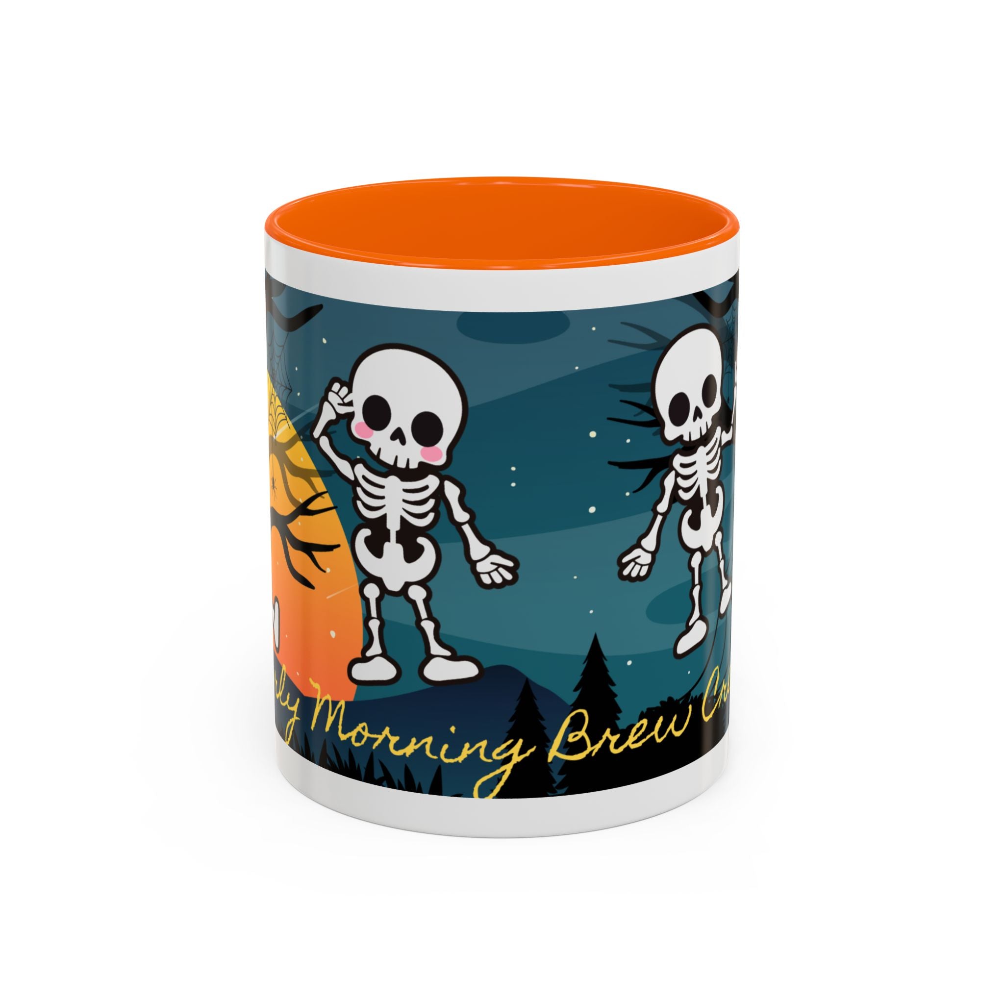 Skeleton Coffee Mug: Spooky Morning Brew Crew, Halloween Gift, Ceramic Cup, Fun Skeleton Design, Unique Coffee Lover Mug